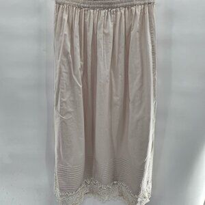 Livingston Williams Beige White Lace 100% Cotton Maxi Skirt Size 1